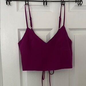 Lulu's Magenta Strappy corset Top